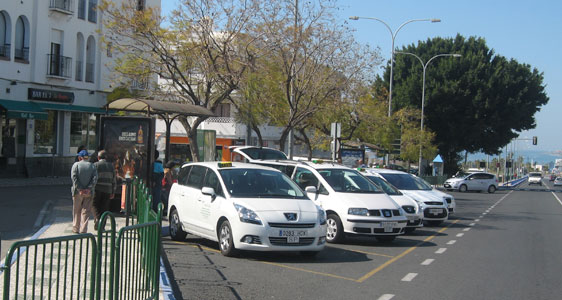 parada taxi Nerja estación bus