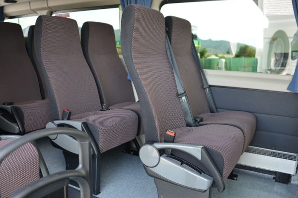 Interior Mini Bus transfer, plano de asientos